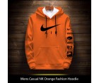 Mens Casual NK Orange Fashion Hoodie